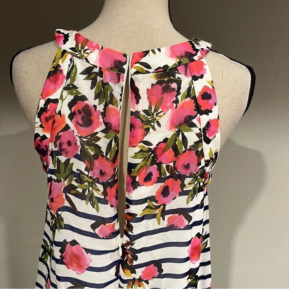 Betsy Johnson‎ a-line striped floral halter dress - Picture 9 of 15